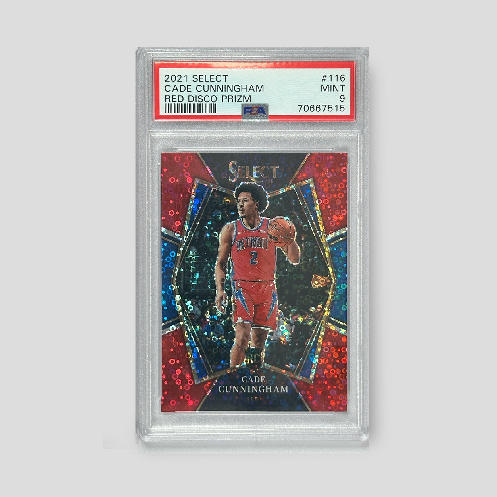 2021 Panini Select Red Disco Cade Cunningham PSA 9