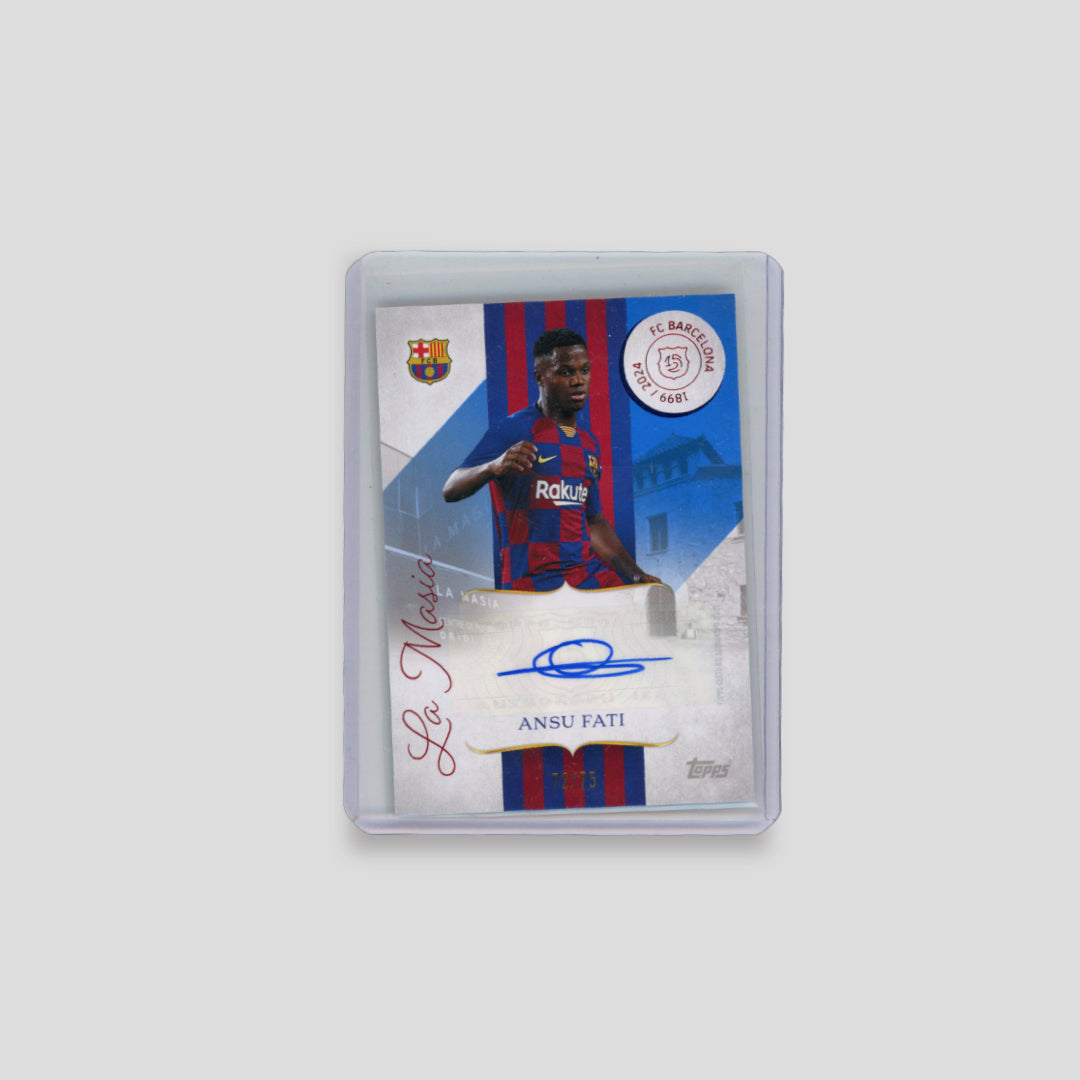 2025 Topps Barcelona 125 Ansu Fati La Masia Auto /75 - Q's Cards