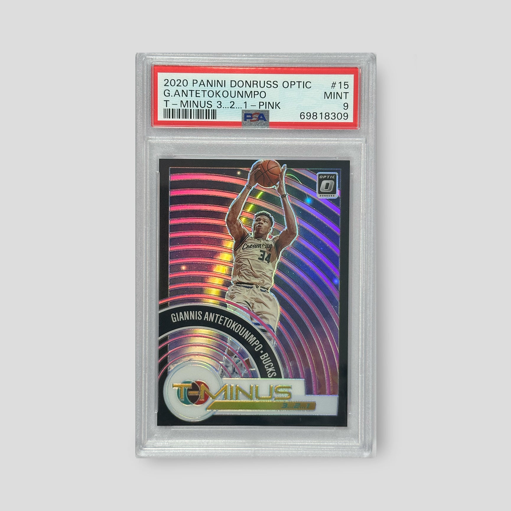 2020 Panini Donruss Optic T-Minus G.Antetokounmpo PSA 9