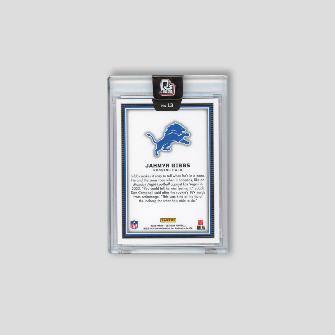 2023 Panini Obsidian Jahmyr Gibbs Black Color Blast #13