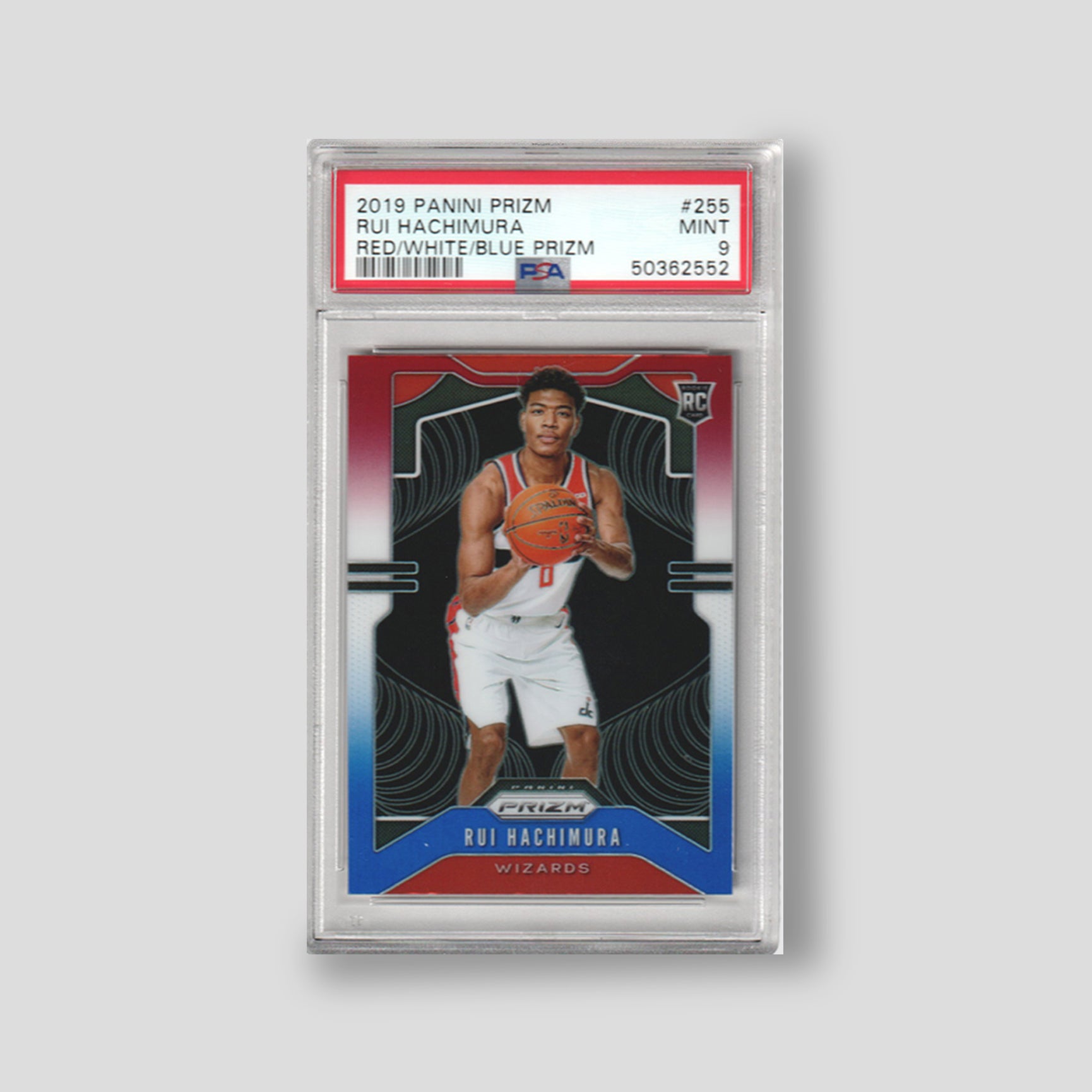 2019 Panini Prizm Red White Blue Rui Hachimura PSA 9 - Q's Cards