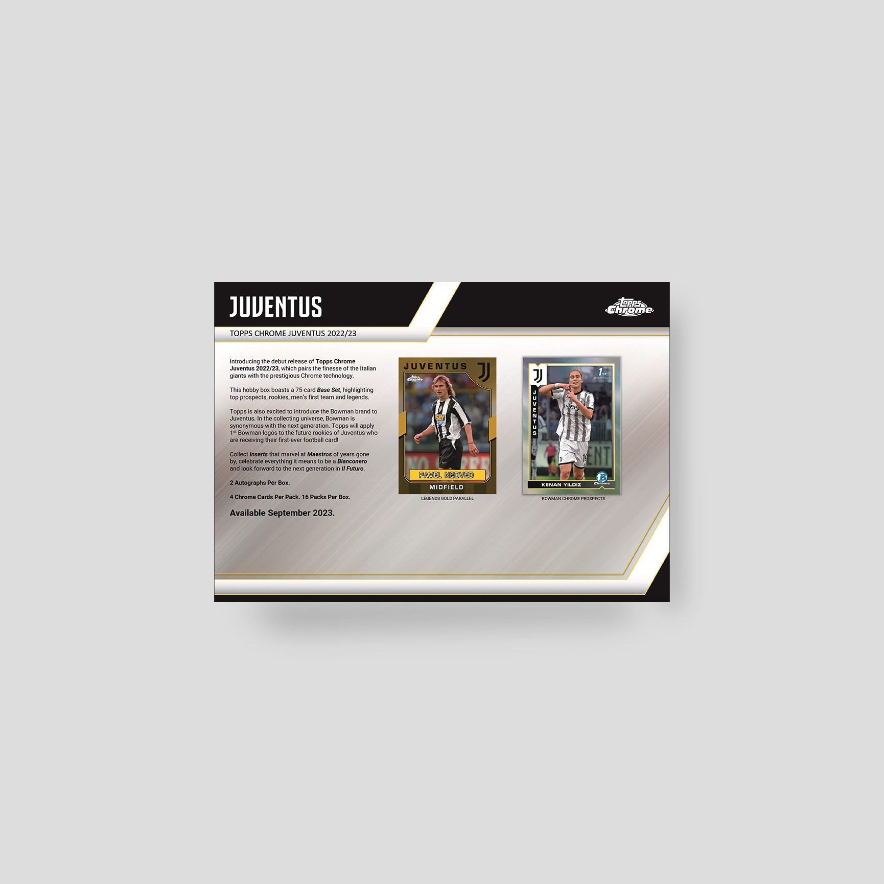 2022-23 Topps Chrome Soccer Juventus Hobby Box