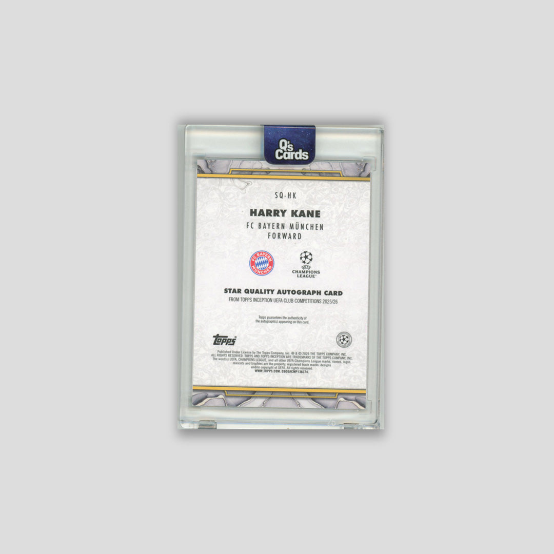 2025-26 Topps Inception UCC Harry Kane Blue Star Quality Auto /49 #SQ-HK - Topps