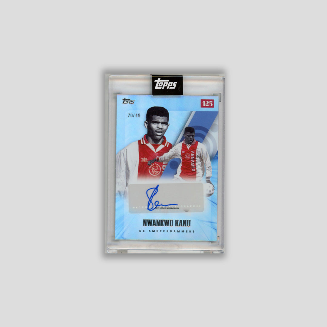 2025 Topps Ajax 125th Nwankwo Kanu De Amsterdammers Blue Auto /49 # - CDP