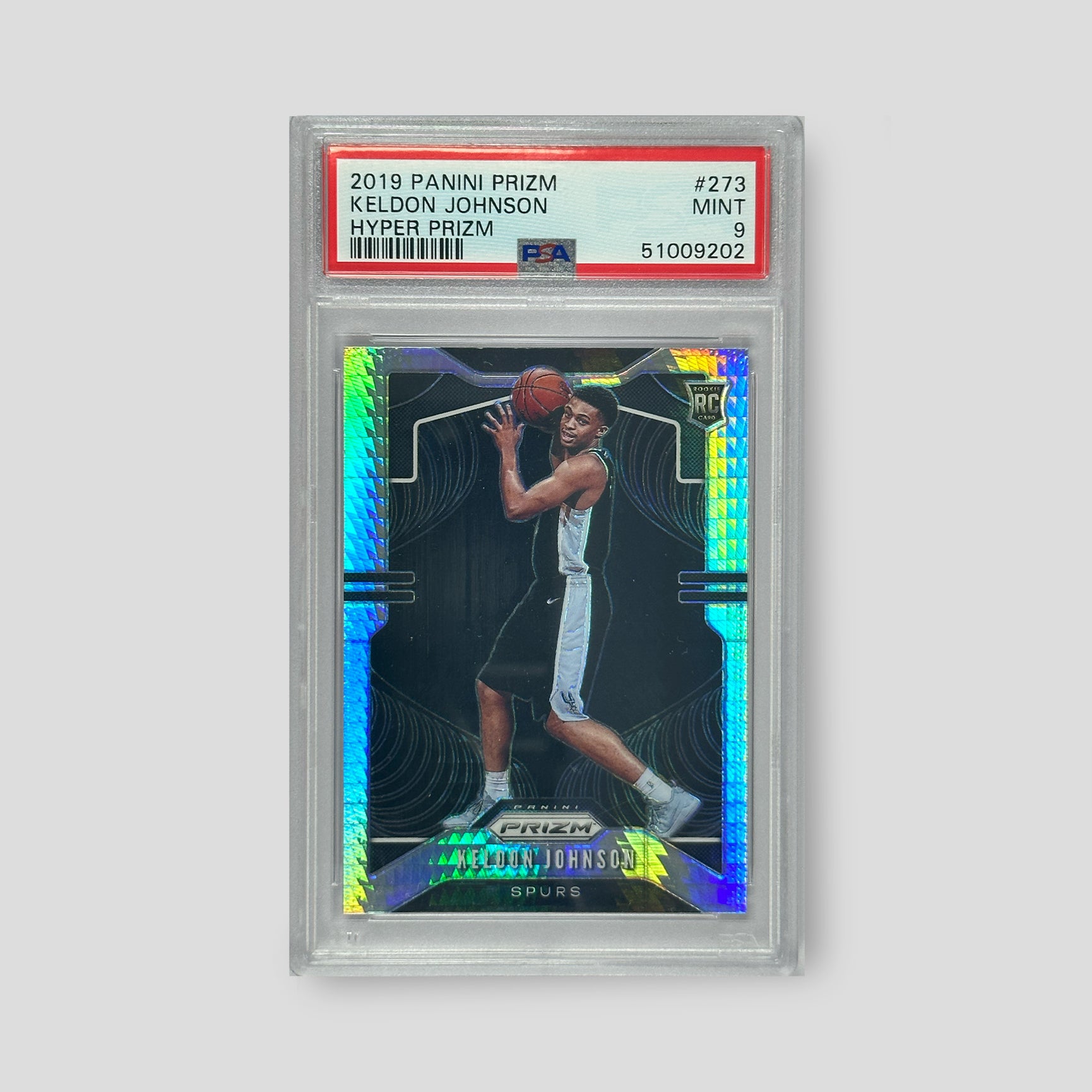 2019-20 Panini Prizm Hyper Prizm Keldon Johnson PSA 9