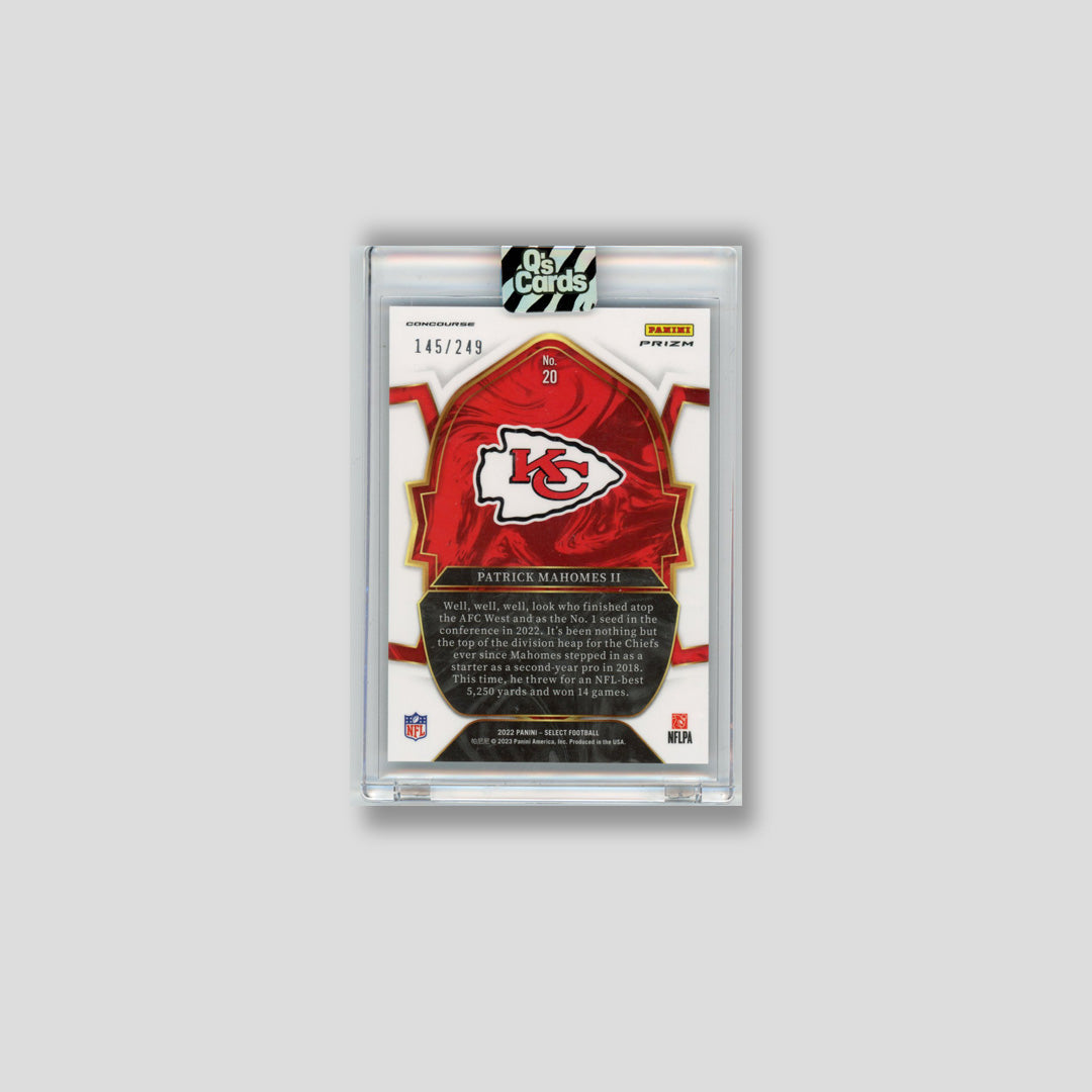 2022 Panini Select Patrick Mahomes II Tri-Color Prizm #/249 #20 - Select