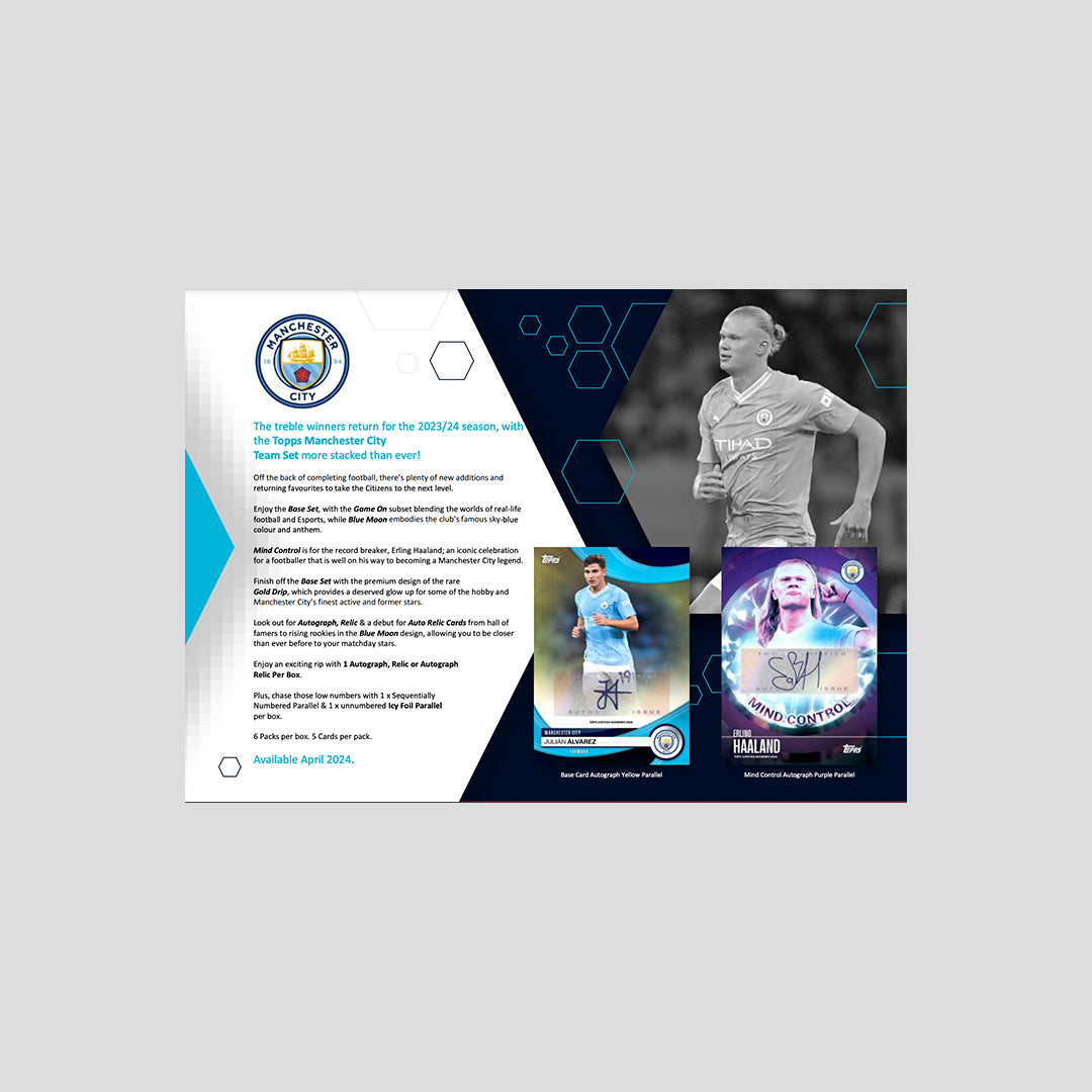 2023-24 Topps Soccer Manchester City Team Set Box