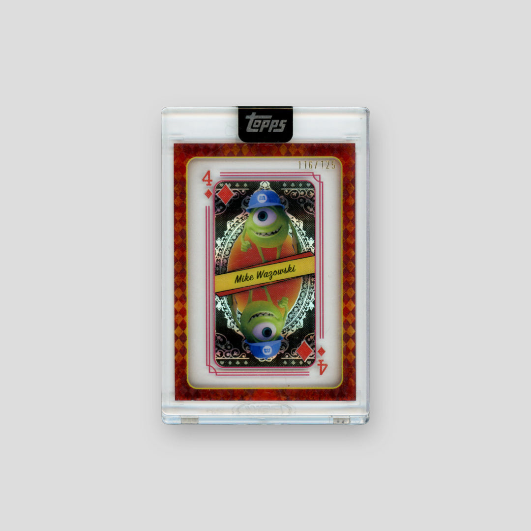 2025 Topps Disney Mint Mike Wazowski Acetate Playing Card /125 - Q's Cards