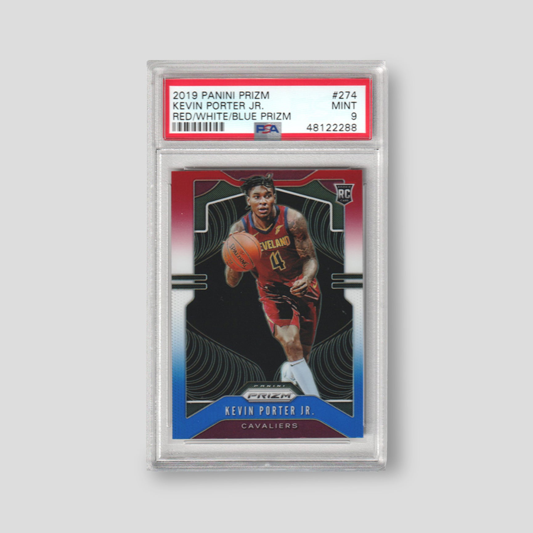 2019 Panini Prizm Red White Blue Kevin Porter Jr. PSA 9 - Q's Cards