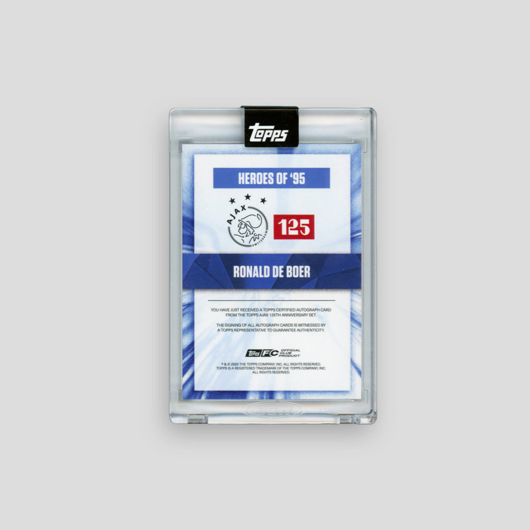 2025 Topps Ajax 125 Ronald De Boer Heroes of '95 /49 - Q's Cards
