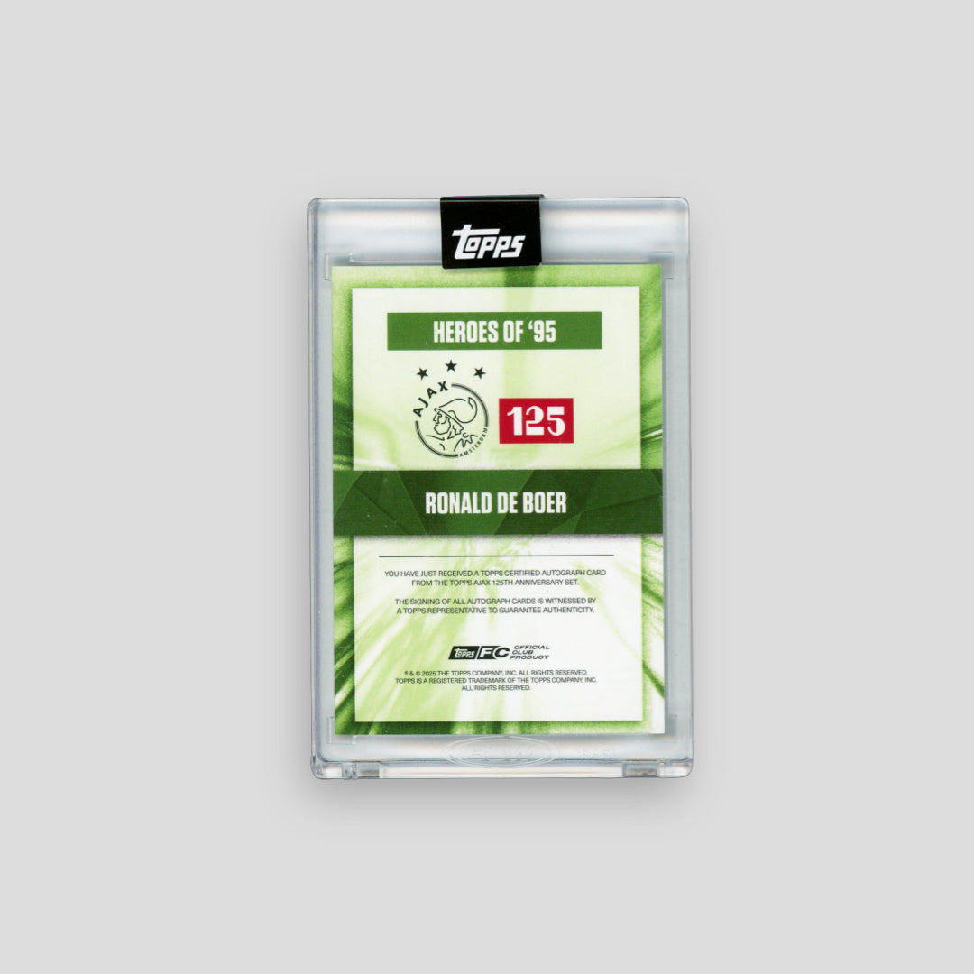 2025 Topps Ajax 125 Ronald De Boer Heroes of '95 /99 - Q's Cards