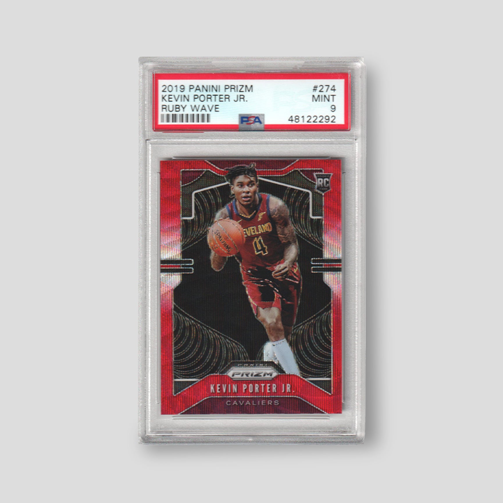 2019 Panini Prizm Ruby Wave Kevin Porter Jr. PSA 9 - Q's Cards