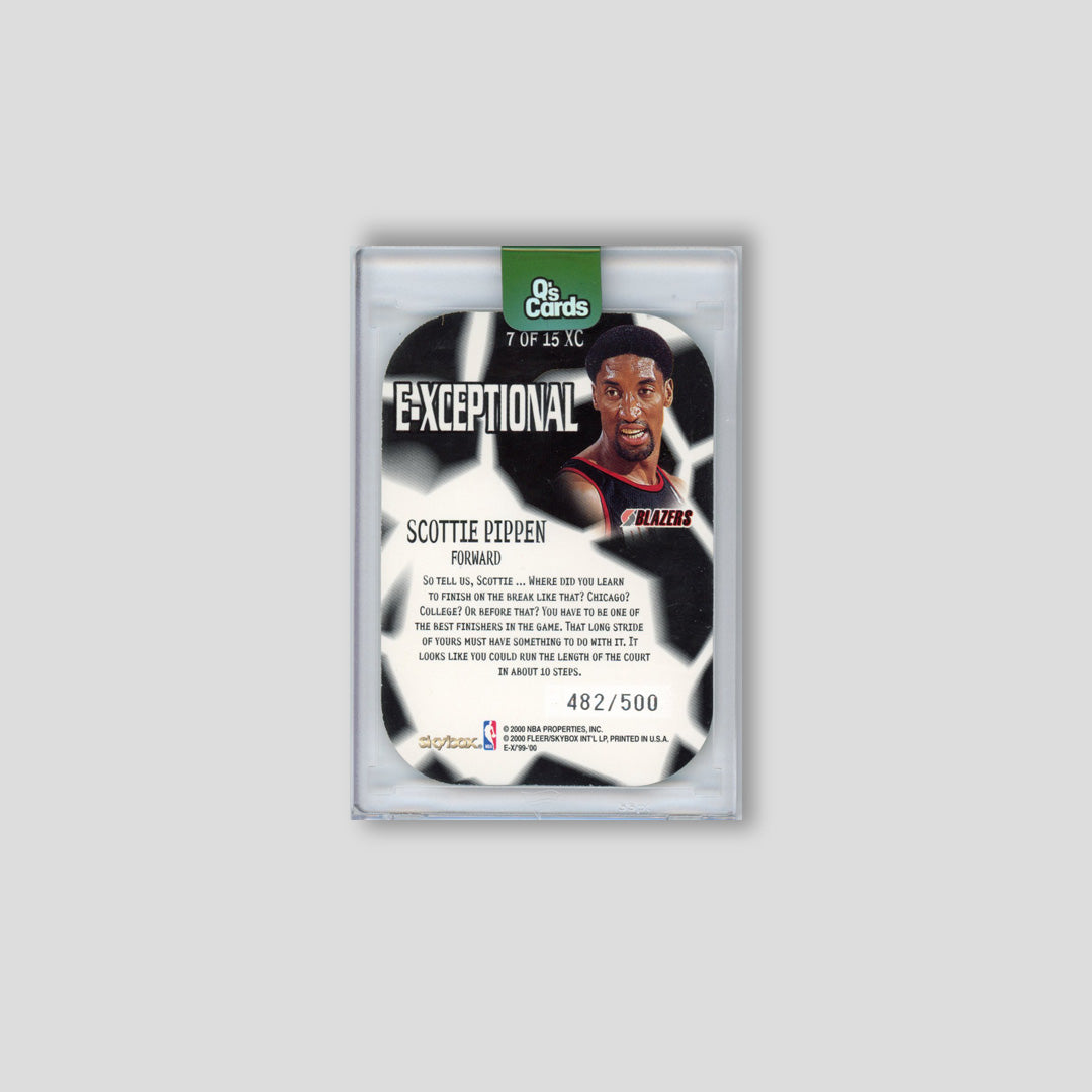 1999-00 E-X Scottie Pippen E-Xceptional-Green #/500 #7XC