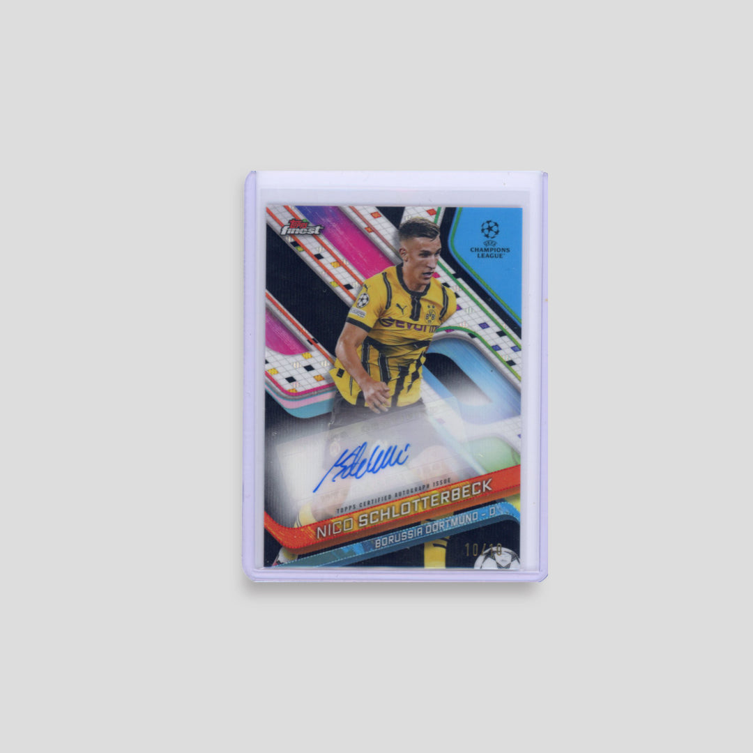 2024-25 Topps Finest UCC Nico Schlotterbeck Auto /10 - Q's Cards