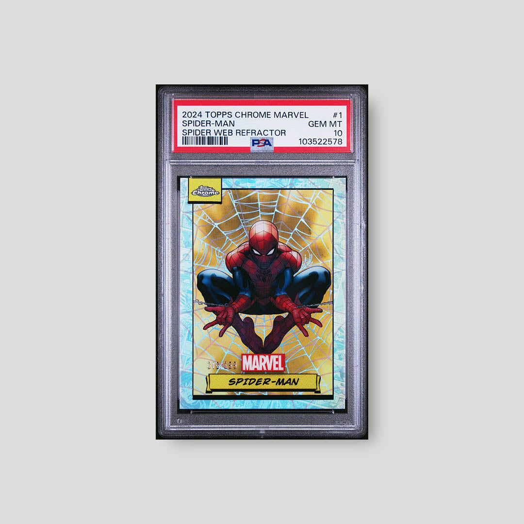 2024 Topps Chrome Marvel Spider-Man /399 PSA 10 - Q's Cards