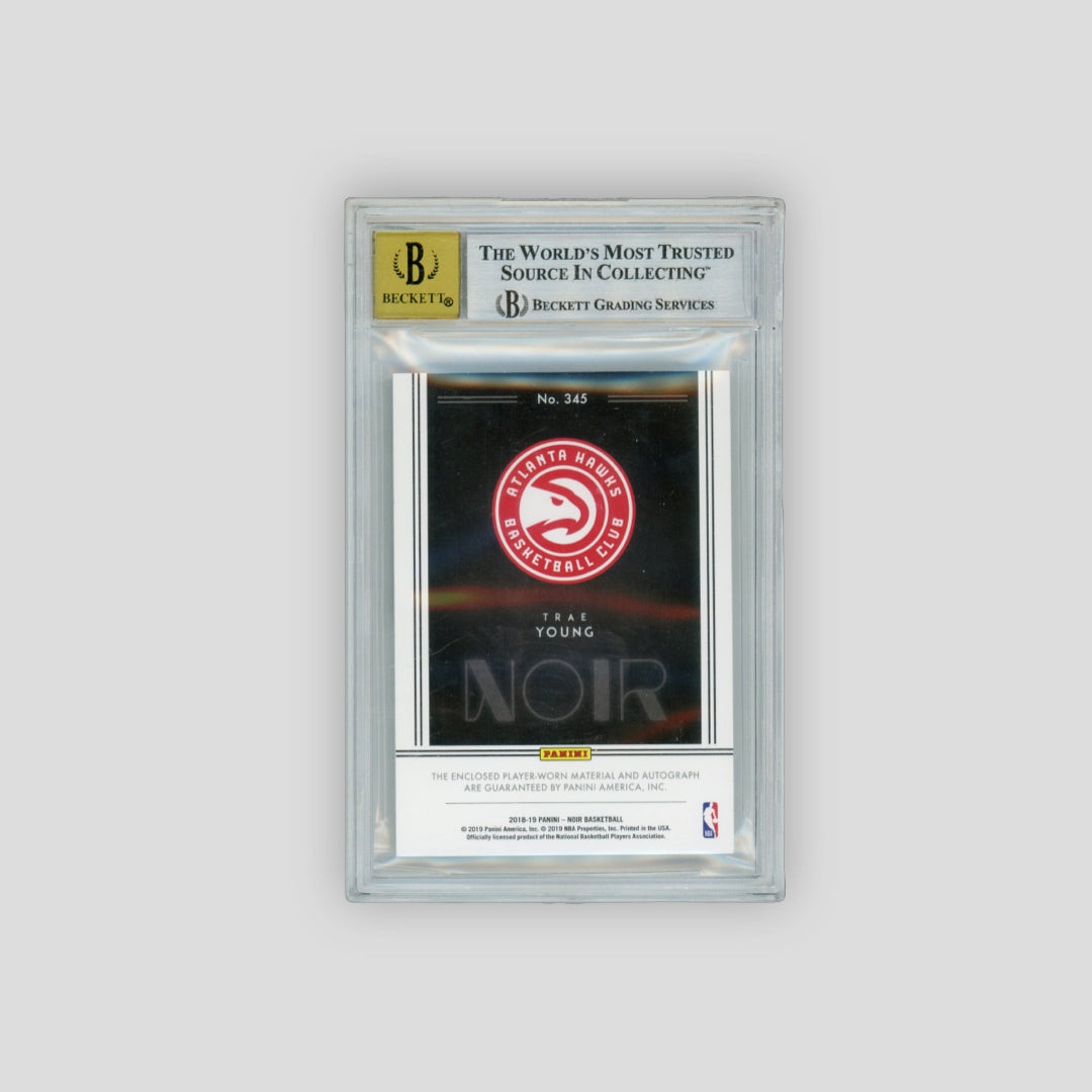 2018 Panini Noir Trae Young AU-JSY RPA /99 (BGS 9 - Auto 10) - Q's Cards