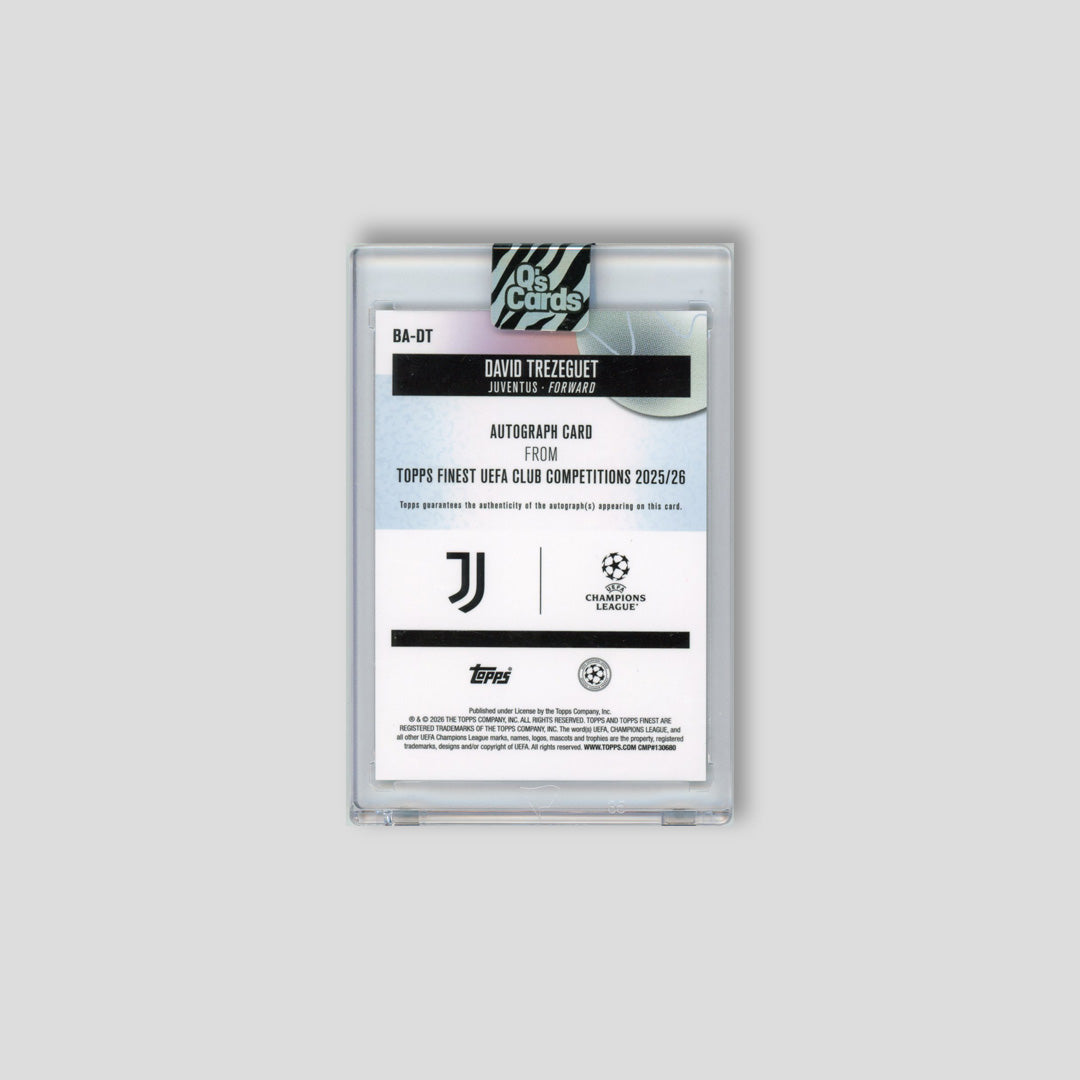 2025-26 Topps Finest UCC David Trezeguet Black Auto /10 #BA-DT - Q's Cards