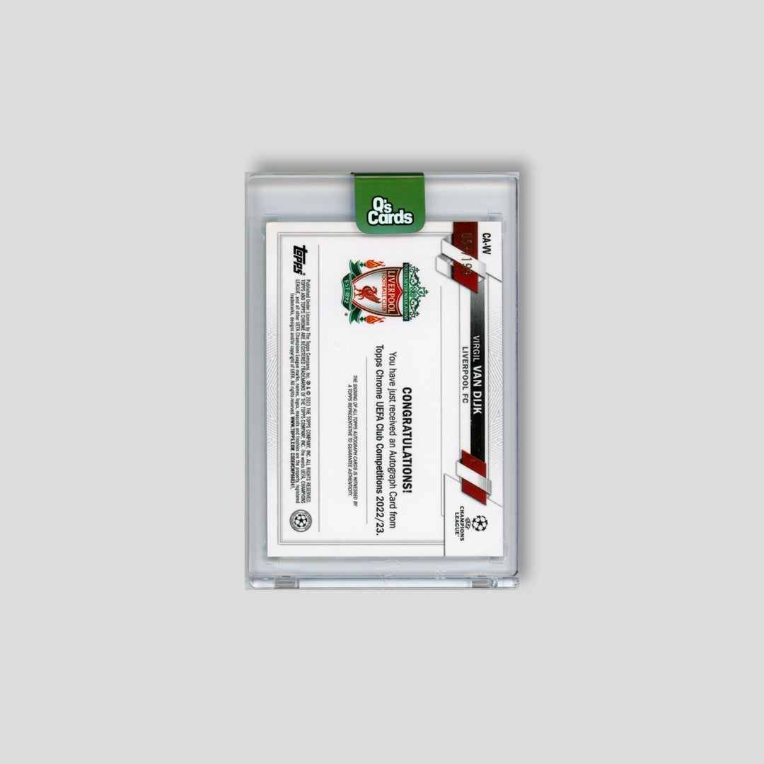 2022-23 Topps UEFA Club Competitions Virgil van Dijk Aqua Auto /199 #130