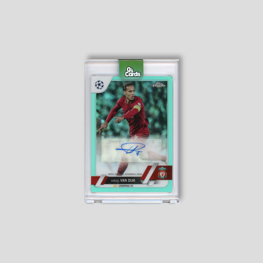 2022-23 Topps UEFA Club Competitions Virgil van Dijk Aqua Auto /199 #130