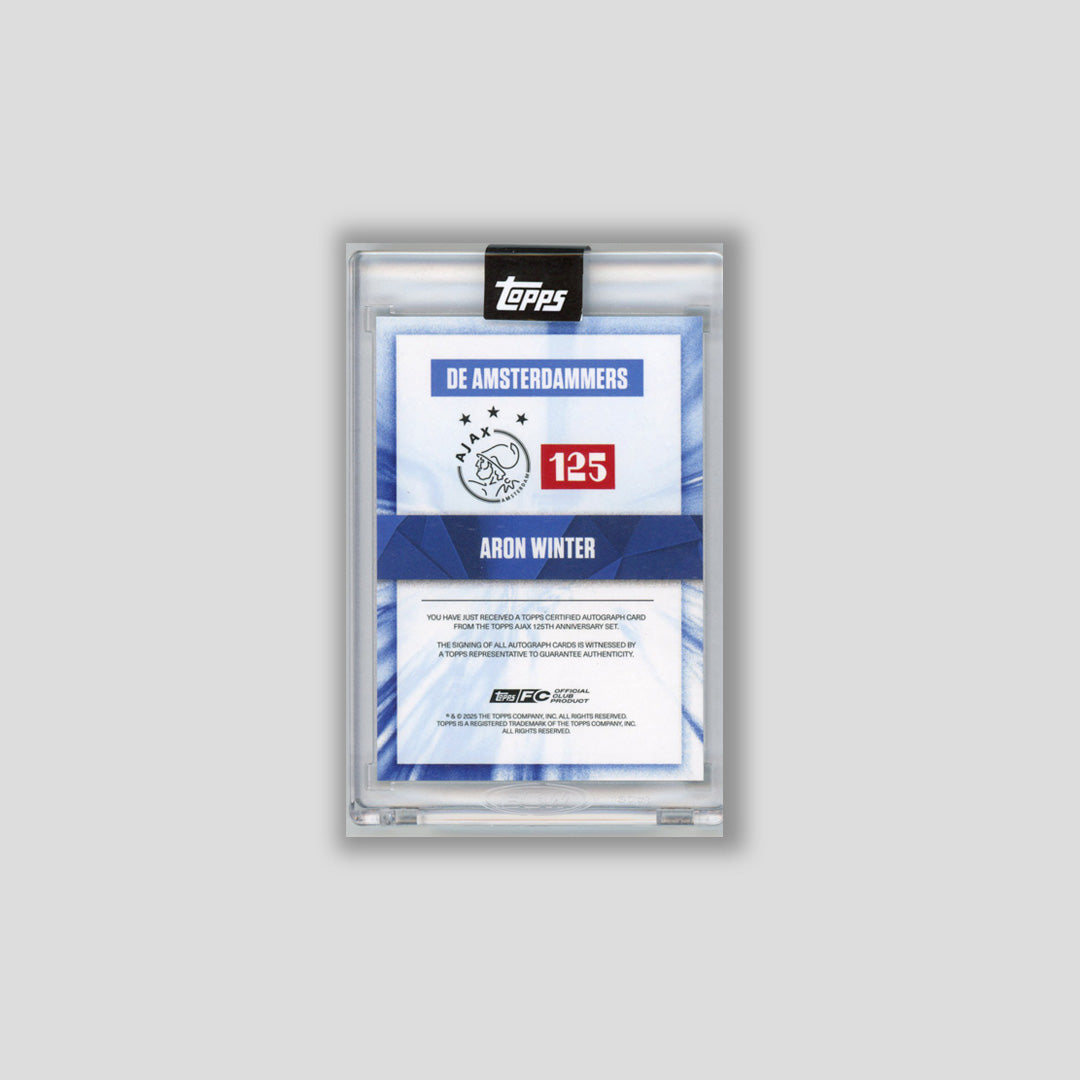 2025 Topps Ajax 125th Aron Winter De Amsterdammers Blue Auto /49 # - CDP
