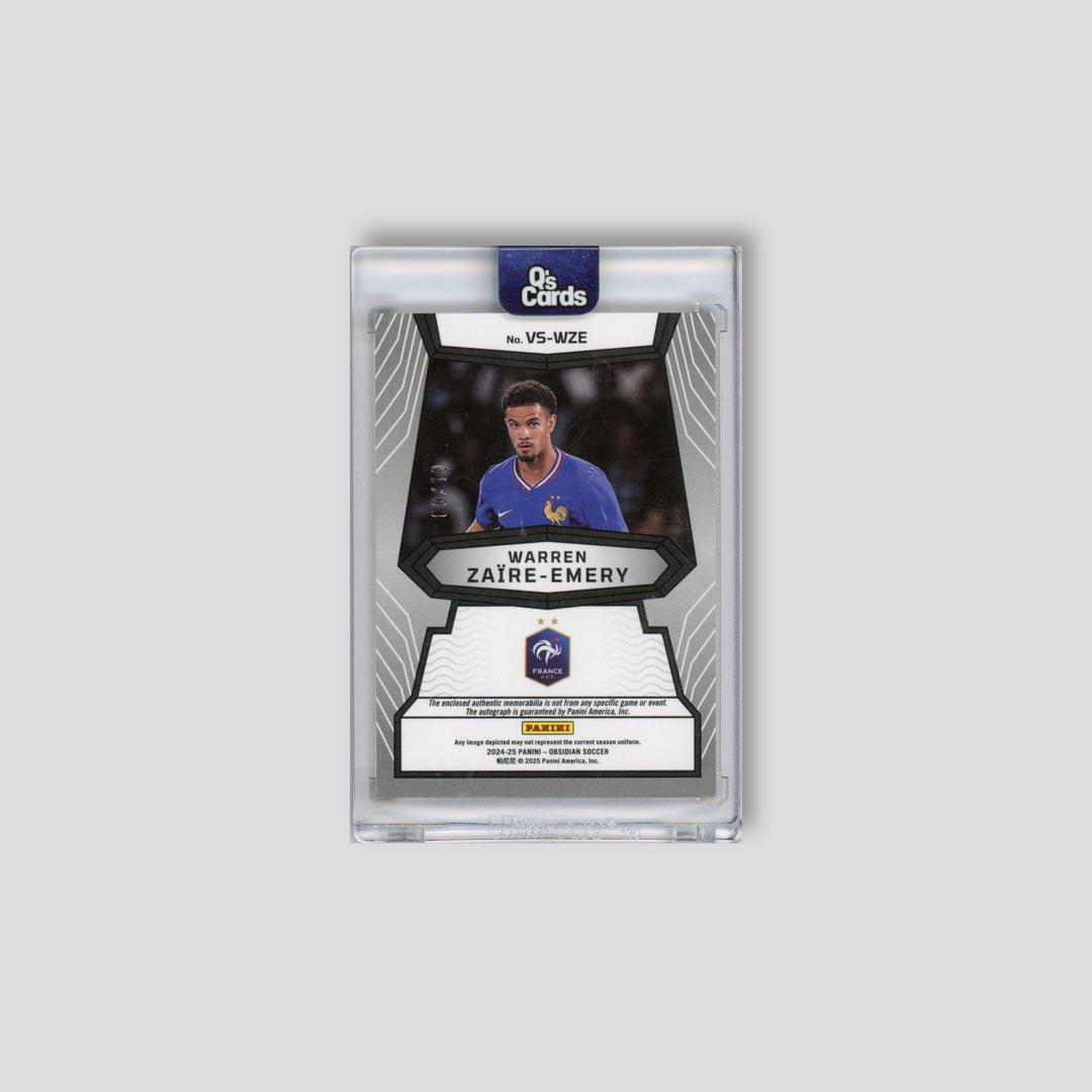 2024-25 Panini Obsidian Warren Zaïre-Emery Gold Auto Relic /10 # - Q's Cards