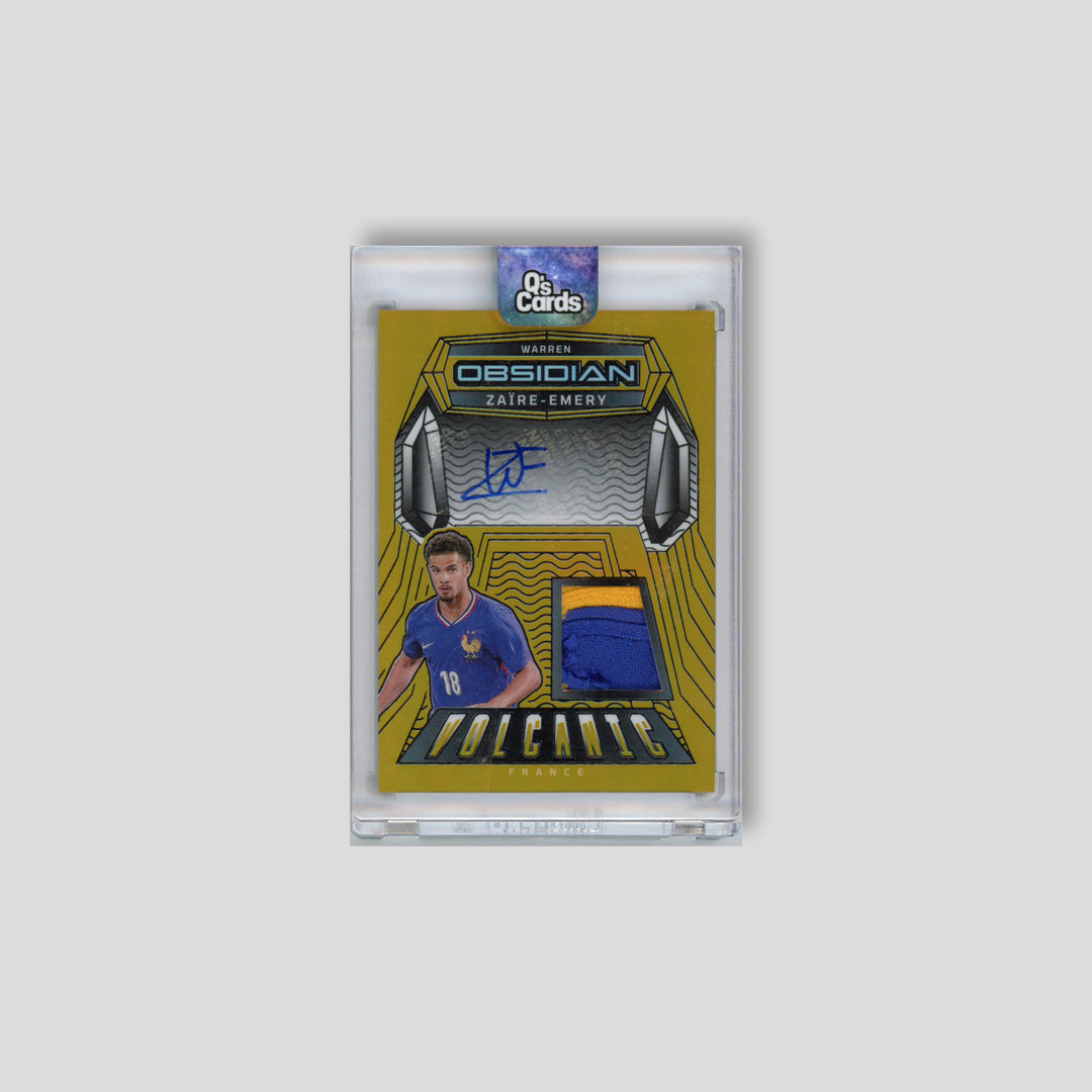 2024-25 Panini Obsidian Warren Zaïre-Emery Gold Auto Relic /10 # - Q's Cards