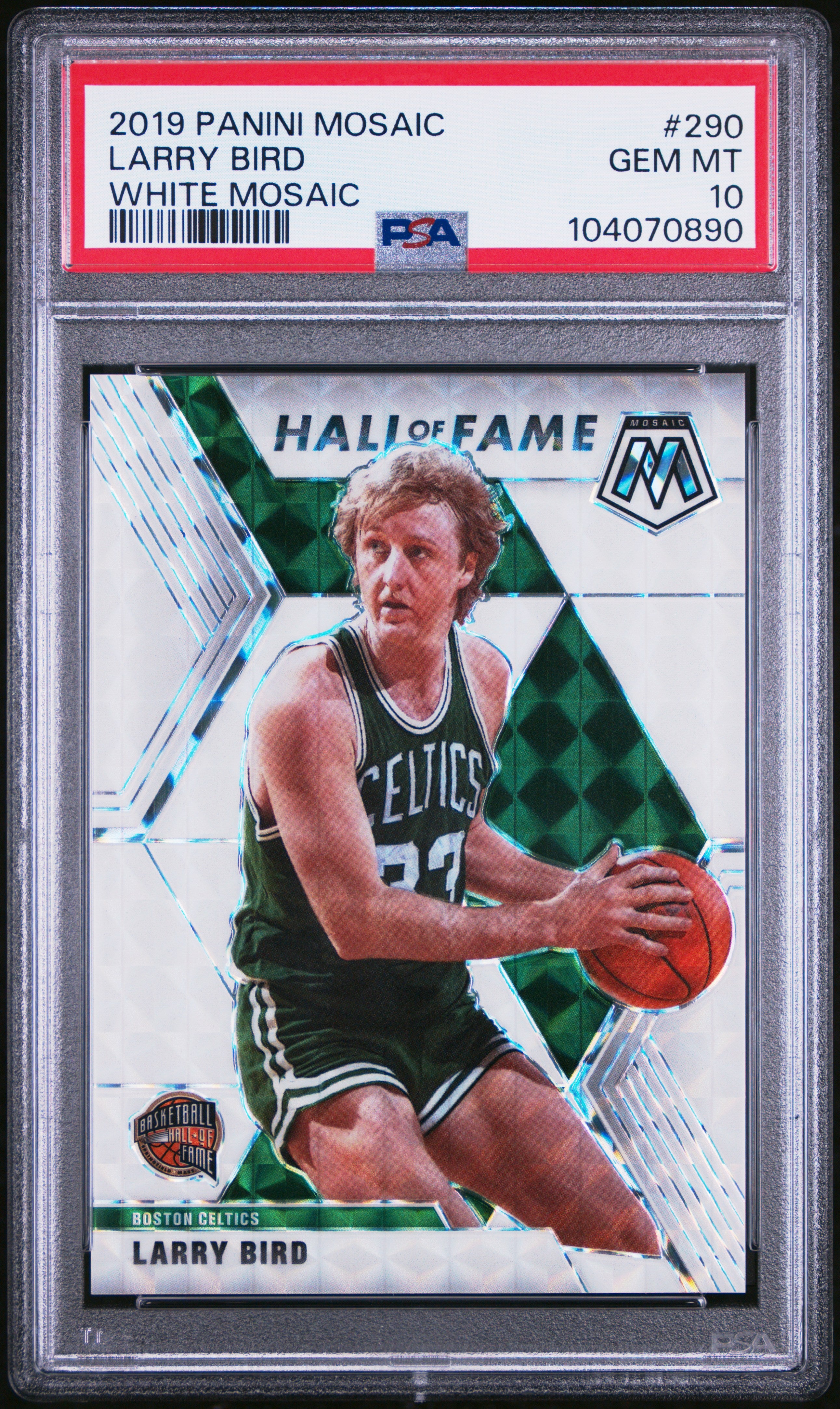 2019 Panini Mosaic #290 Larry Bird White Mosaic PSA 10 - CDP