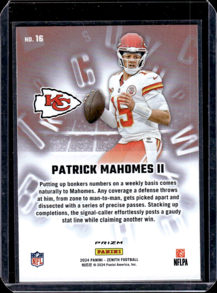 2024 Panini Zenith Patrick Mahomes II A to Z Orange #16