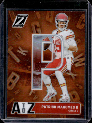 2024 Panini Zenith Patrick Mahomes II A to Z Orange #16