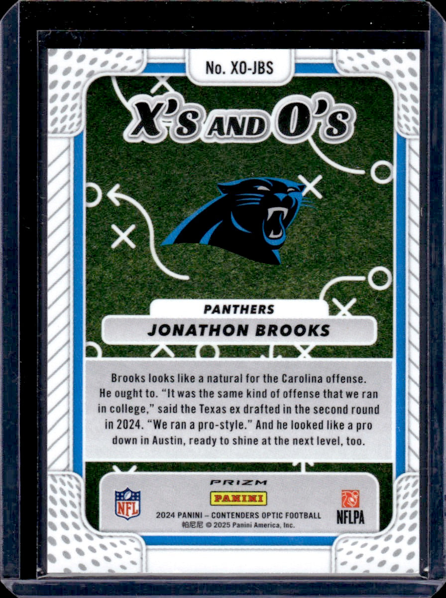 2024 Panini Contenders Optic Jonathon Brooks Xs and Os #XO-JBS