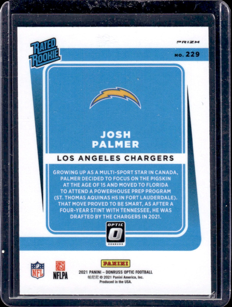 2021 Donruss Optic Josh Palmer Blue Hyper RC #229