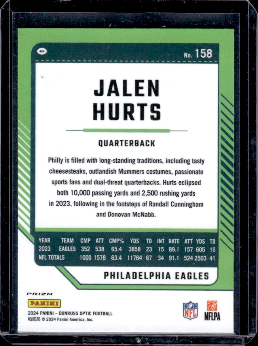 2024 Donruss Optic Jalen Hurts One Hundred #158
