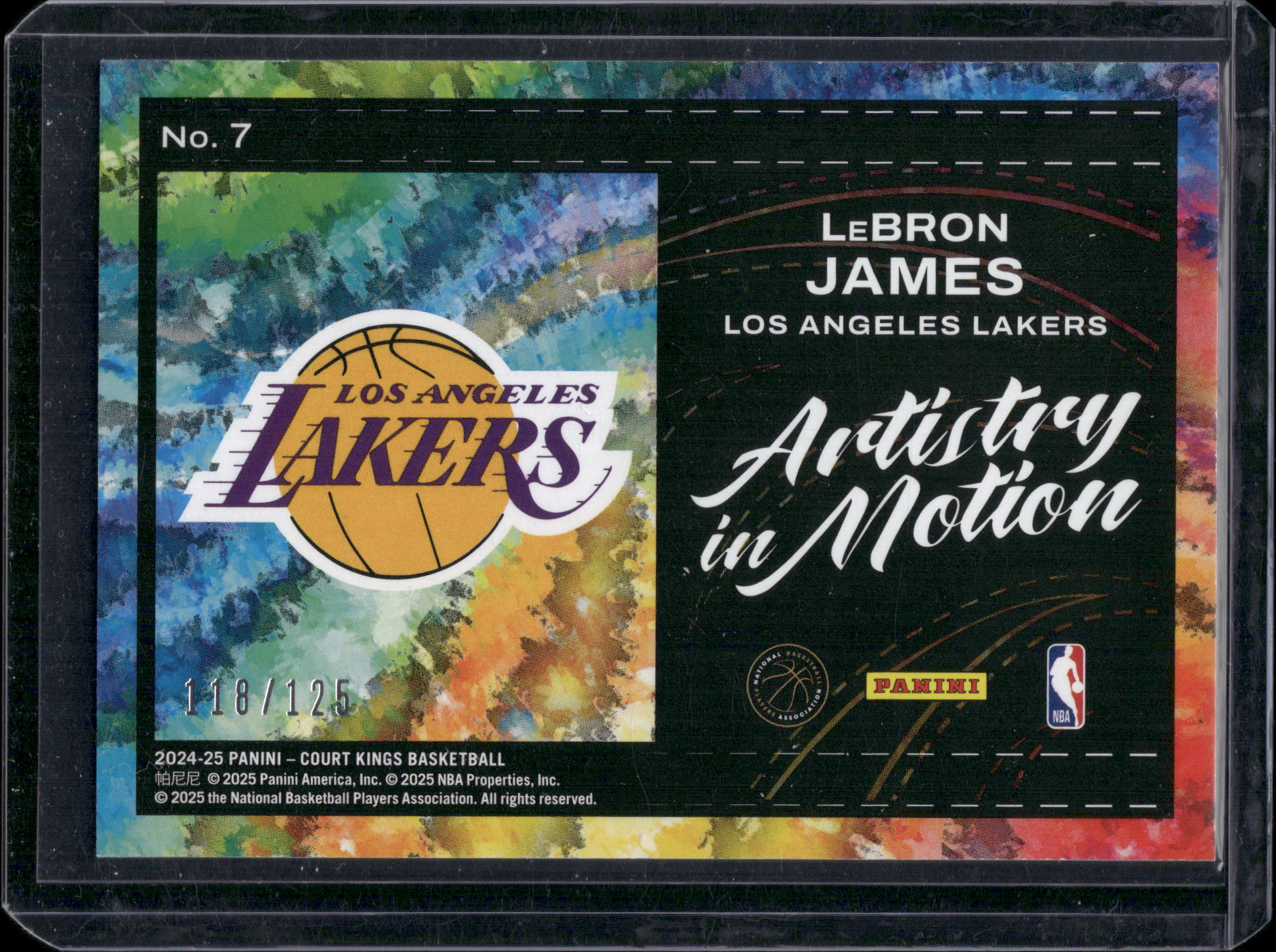 2024-25 Panini Court Kings LeBron James Artistry in Motion Burgundy #/125 #7