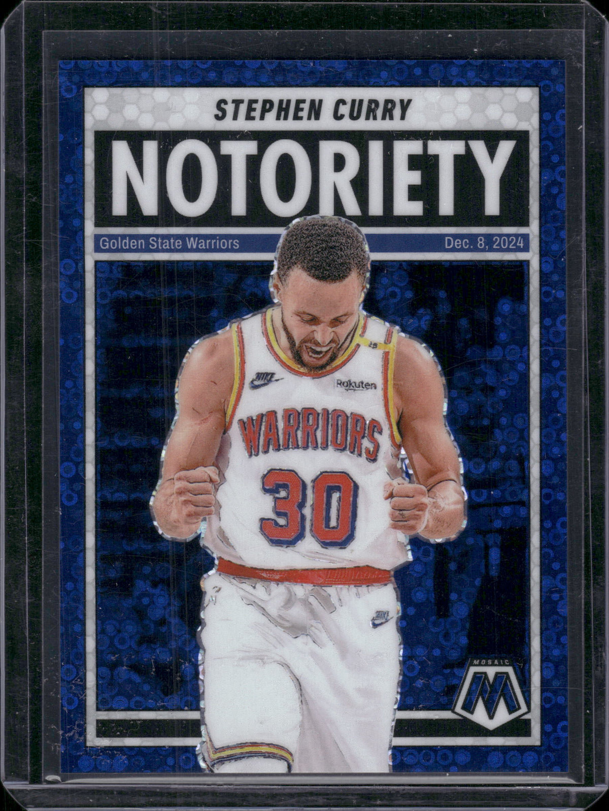 2024-25 Panini Mosaic Stephen Curry Notoriety Fast Break Blue #/85 #8
