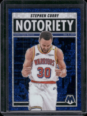 2024-25 Panini Mosaic Stephen Curry Notoriety Fast Break Blue #/85 #8