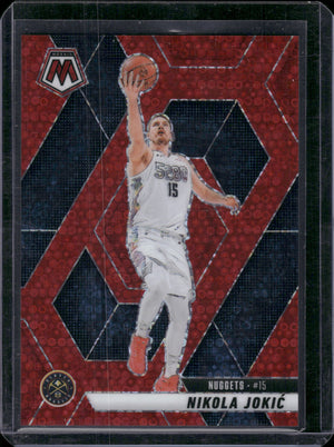 2024-25 Panini Mosaic Nikola Jokic Fast Break Red Mosaic #/99 #117