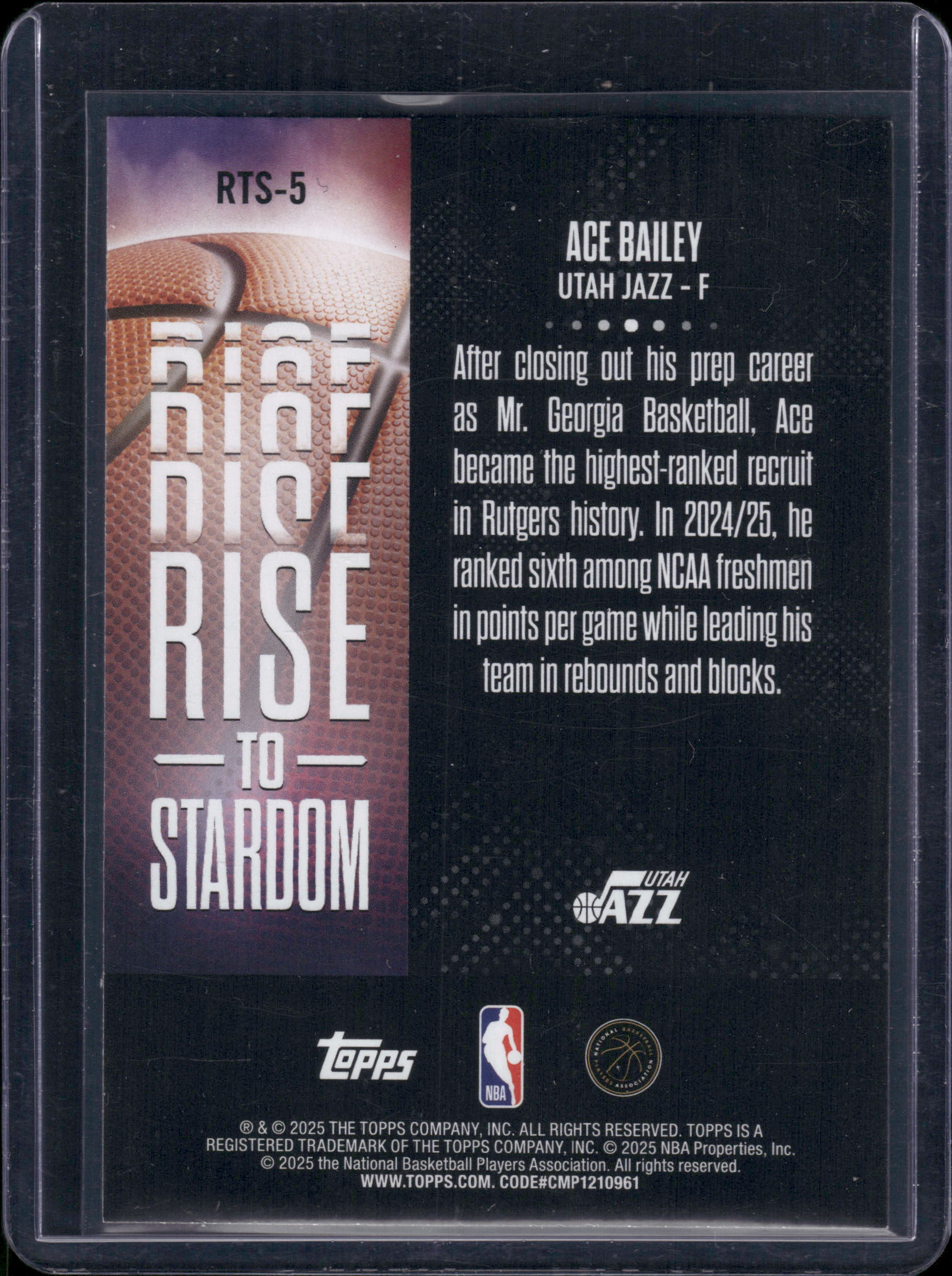2025-26 Topps Ace Bailey Rise to Stardom /250 #RTS-5