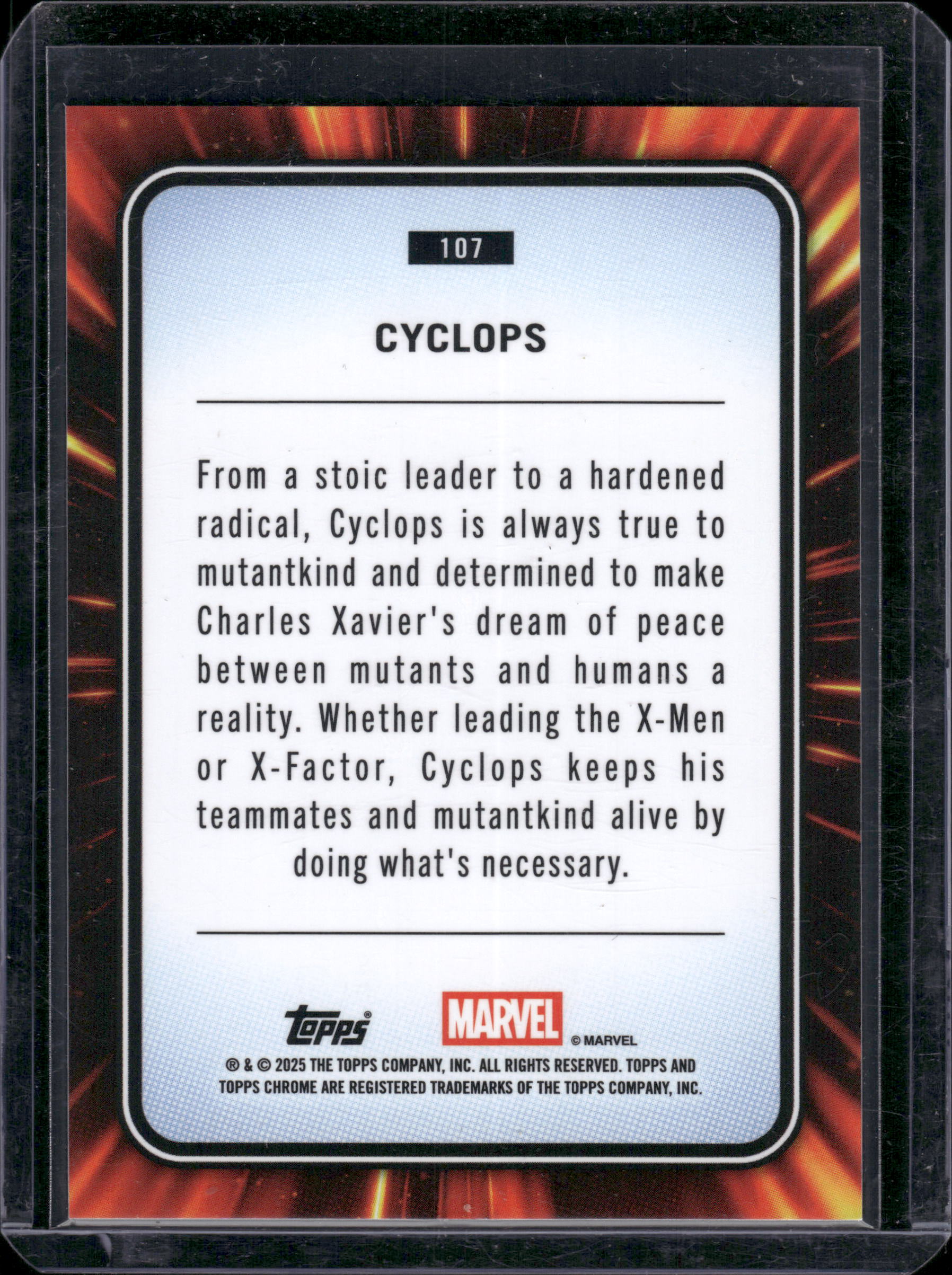 2025 Topps Chrome Marvel Cyclops Spider Web /399 #42