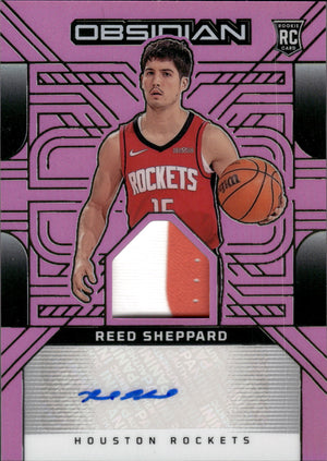 2024-25 Panini Obsidian Reed Sheppard Pink Flood /49 AU #RJI-SHP