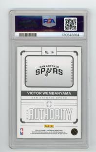 2024-25 Panini Photogenic Victor Wembanyama Authority /49 PSA8 #14