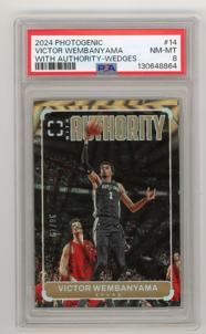 2024-25 Panini Photogenic Victor Wembanyama Authority /49 PSA8 #14