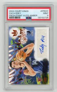 2024 Panini Court Kings Zach Edey Auto Amber /75 PSA9 #FPDEY