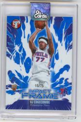 2025-26 Topps Pristine NBA VJ Edgecombe Impact Frame Blue/75 #IF-5
