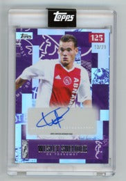 2025 Topps Ajax 125h Wesley Sneijder De Toekomst Purple Auto /25 #