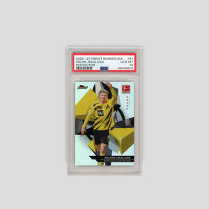 2020 Topps Finest Bundesliga Erling Haaland Refractor #31 PSA 10