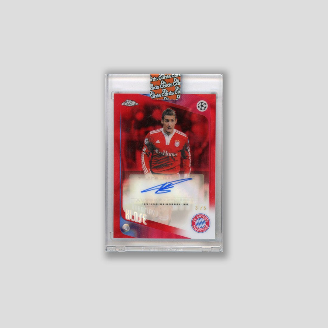 2025-26 Topps Chrome UCC Miroslav Klose Red Wave Auto /5 #CLA-MK - Topps
