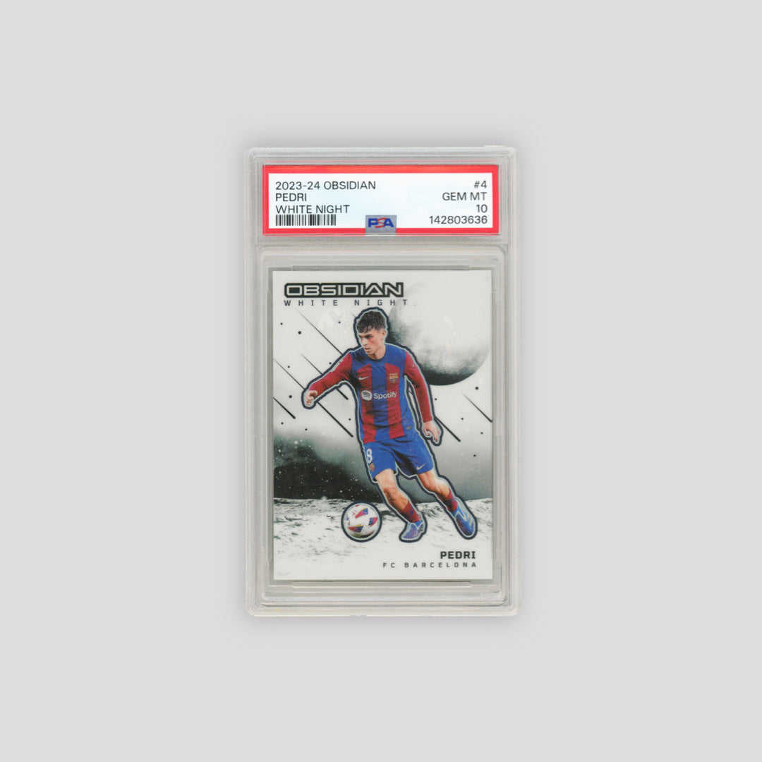 2023-24 Panini Obsidian White Night Pedri #4 (PSA 10)
