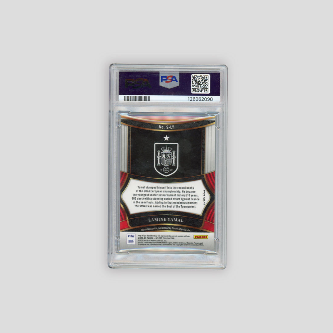 2024-25 Panini Select FIFA Lamine Yamal Signature #SYL (PSA 9)