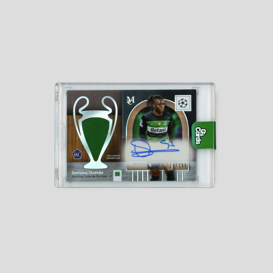 2024-25 Topps Museum Geovany Quenda Momentous Materials Jumbo Autographs /199 - Q's Cards