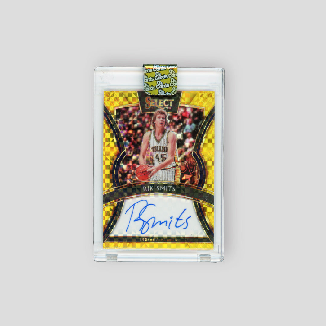2019-20 Panini Select Rik Smits Auto Gold /10 - Q's Cards